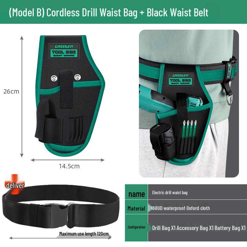 Sturdy Multifunctional Tool Belt Pouch for Electricians & Carpenters