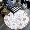 Miffy,Round Area Rug,Carpet Rug for Living Room Bedroom Sofa Playroom Decor,Non-slip Floor Mat