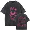 MGK Lost Americana Tour 20252026 Vintage Gewaschenes T-Shirt Herren Damen Sommer Mode Baumwolle Kurzarm T-Shirt Fans Geschenk Kleidung