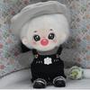 Niannyyhouse 20cm Doll Clothes: Bunny Ear Hat, Sweater, and Suspender Pants, Cotton Doll Clothes for Plush Toys (Pink)