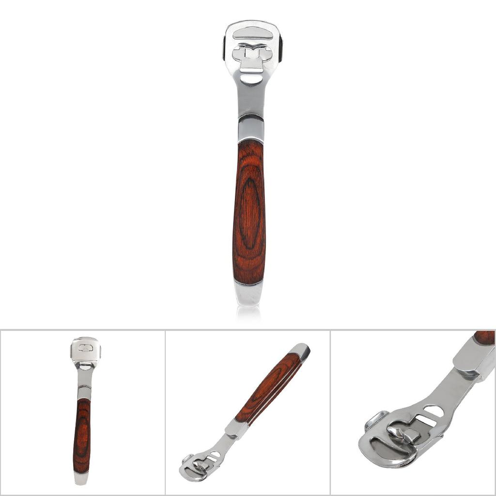 Multi Function Wooden Handle Pedicure Tool Dead Skin Remover Foot Scraper (Foot Scraper)