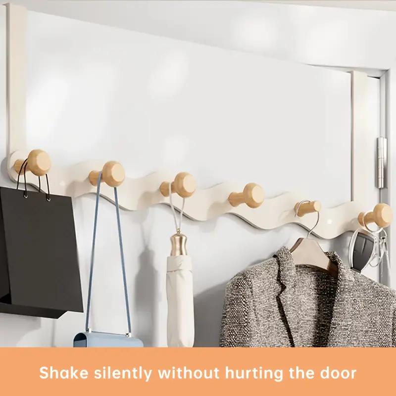 Cârlig de ușă de perete fără găurire, umeraș de haine, cârlig pentru haine, ușă de intrare, montat pe perete, pentru paltoane și pălării, dormitor, cârlig tip bară