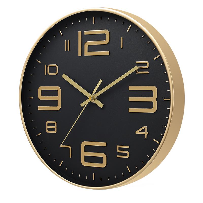 8 Inch Silent Wall Clock Round Three-dimensional Digital Modern Wall Clock Not Ticking Wall Clock Bedroom Living Room
