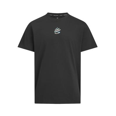 Curry-Print Rundhals Kurzarm T-Shirt Herren Oberteile 6012970-001