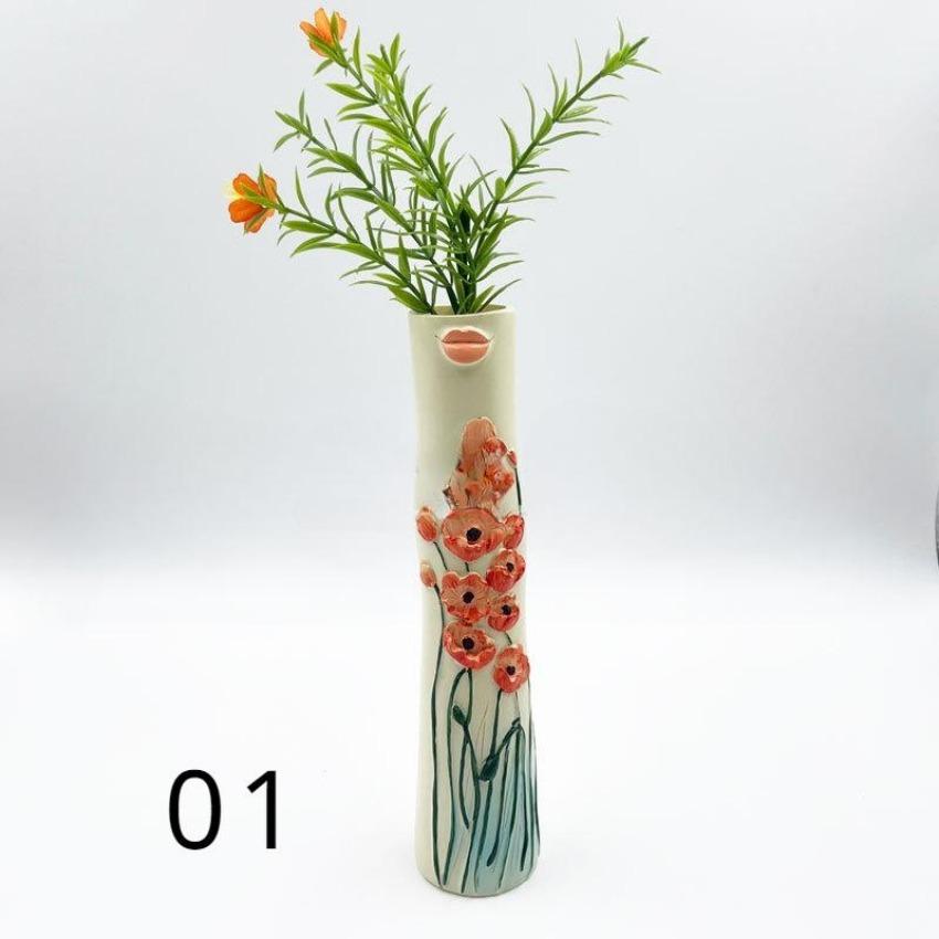 1 stk Vakker Elegant Damer Kroppsvase Tørket Blomsterbukett Vaser Kvinnekropp Kunsthåndverk Ornamenter Hjem Skrivebordsdekor Stue Hage