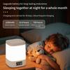 3 Color LED Table Lamp Clock Time Display Screen Rechargeable Desk Reading Light Remote Touch Dimmable Night Light Bedroom Decor