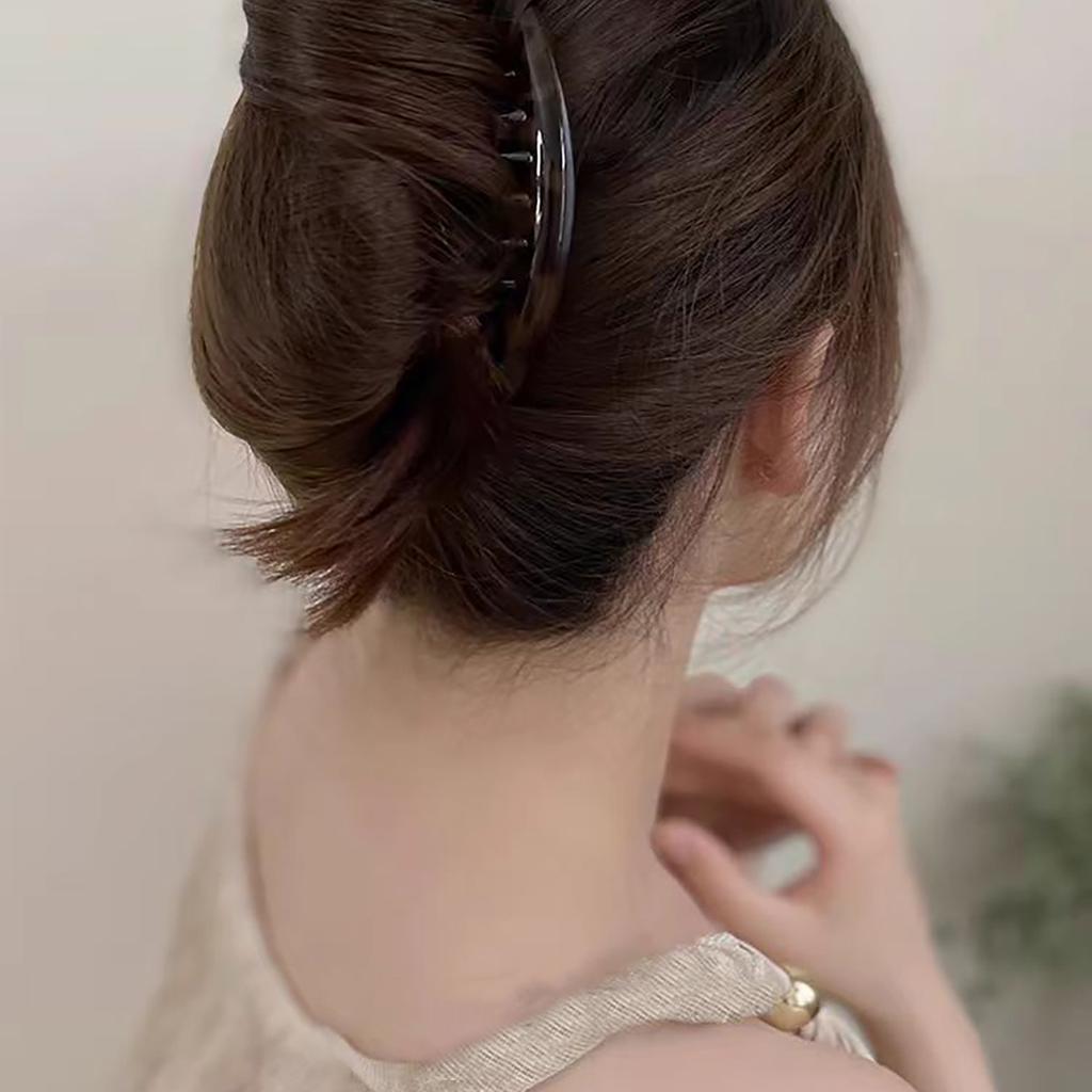 Eleganter Haarkamm-Clip mit Leopardenmuster für Frauen - Rutschfest, Acryl, Perfekt für sicheren Pony und Frisuren