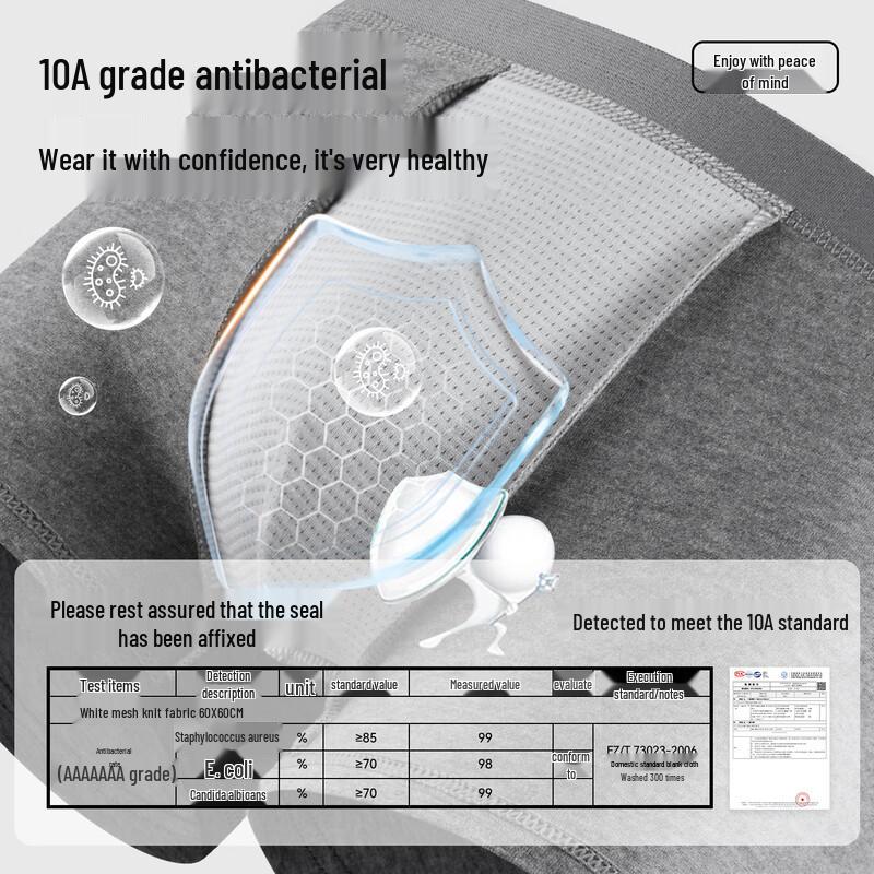 Urban Beauty Men's Cotton Antibacterial Boxer Briefs