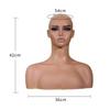 Mannequin Display Bust SkinTonedToned Hairpiece Smooth Head with Shoulders