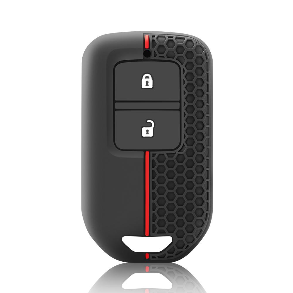 Silicone Remote Car Key Case For Honda Fit Gp5 Shuttle Gp8 Jade Vezel City Civic Jazz Brv 2 Buttons Key Cover Car Accessories