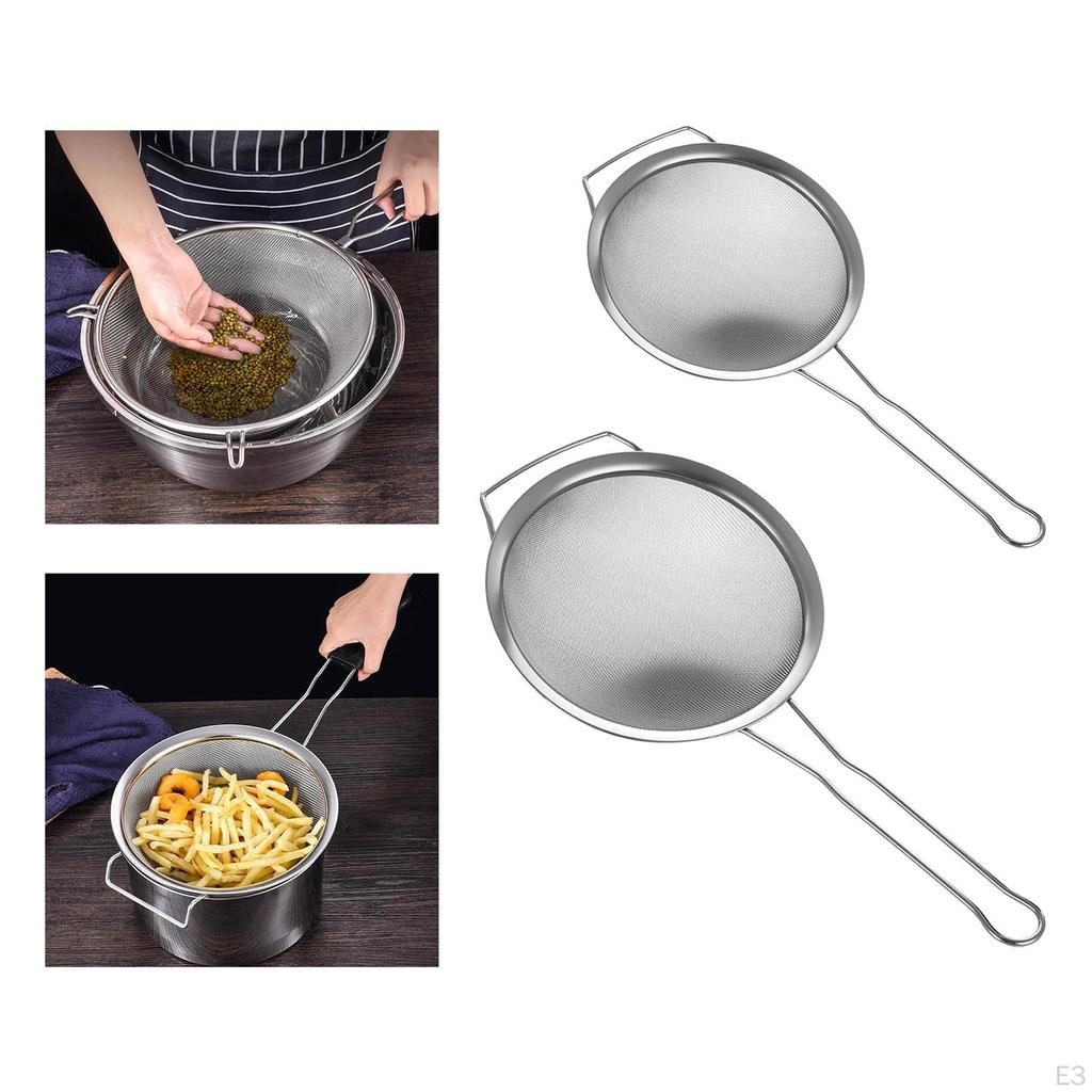 Fine Mesh Strainer Colander Kitchen Gadgets Pot Skimmer Soya Milk for Juice Grains Pasta Beans