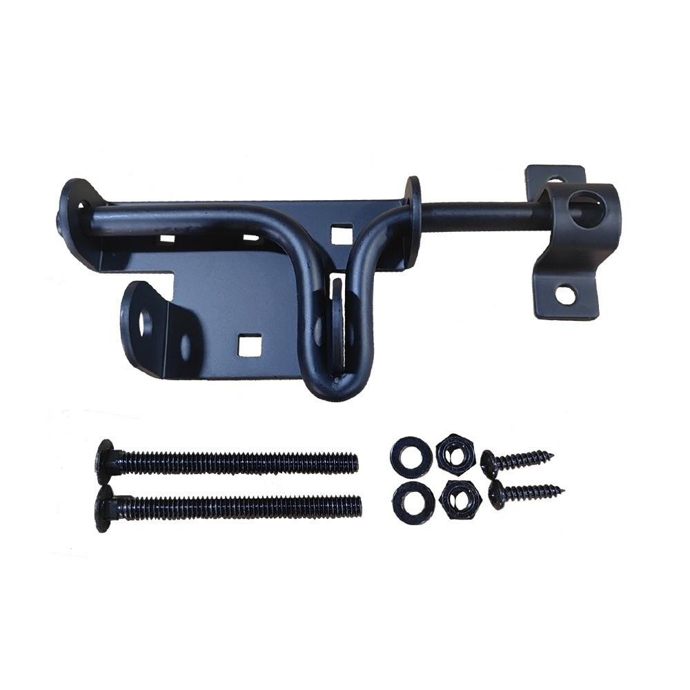 Black Door Lock Heavy Duty Iron Bolt Sliding Lock Security Lock Door Slide Bolt Lock  Cabinets Square Hole