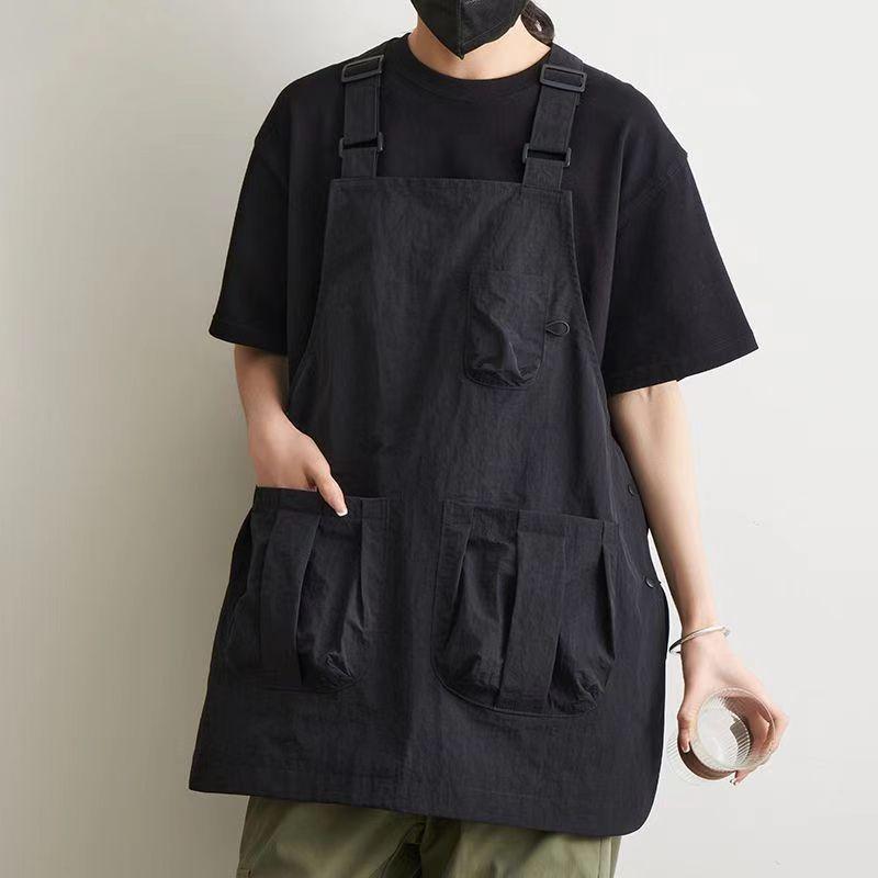 1pc Japanese Waterproof Outdoor Barber, Coffee Shop, Catering Workwear Apron, Unisex Household Kitchen Workwear