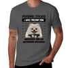 Personal Stalker Dog White Teacup Pomeranian Tshirt Casual Minimalist Short Sleeve Top