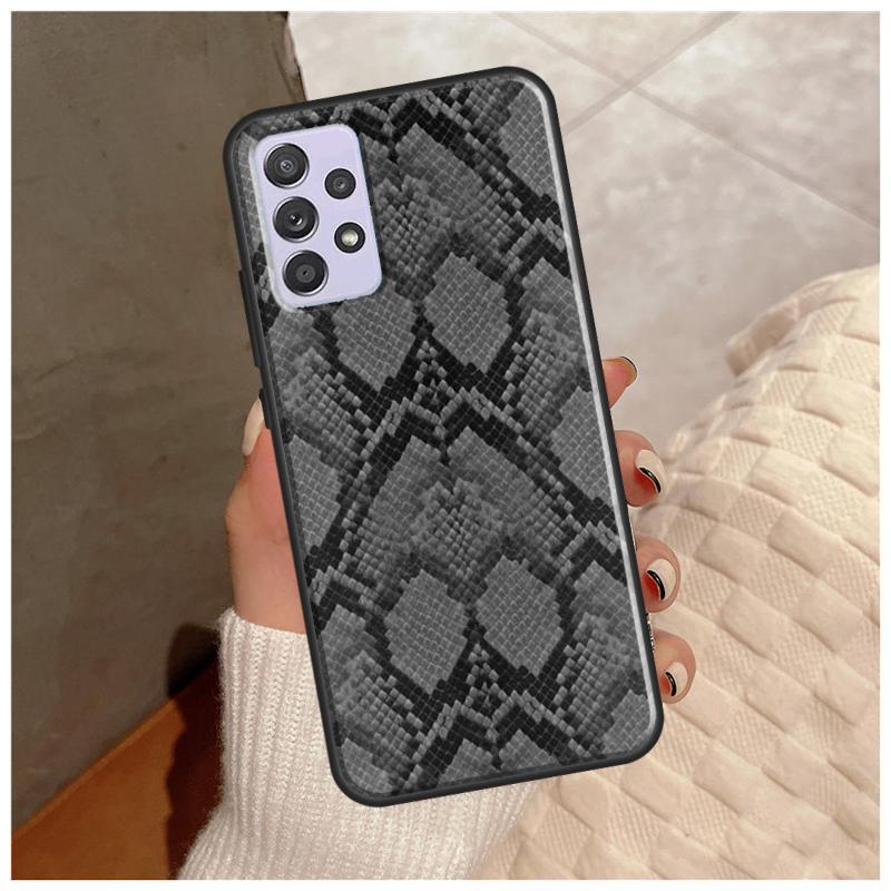 Snake Skin Case For Samsung Galaxy A14 A34 A54 A12 A22 A32 A42 A52 A13 A23 A33 A53 A50 A51 A71 Cover