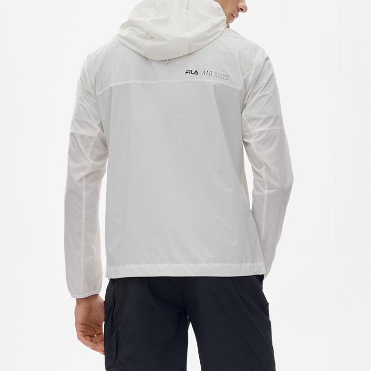 Fila SS22 Athletics Letter Print Sports Casual Woven Jacket Men Jacket Cloud-White A11M221710FWT