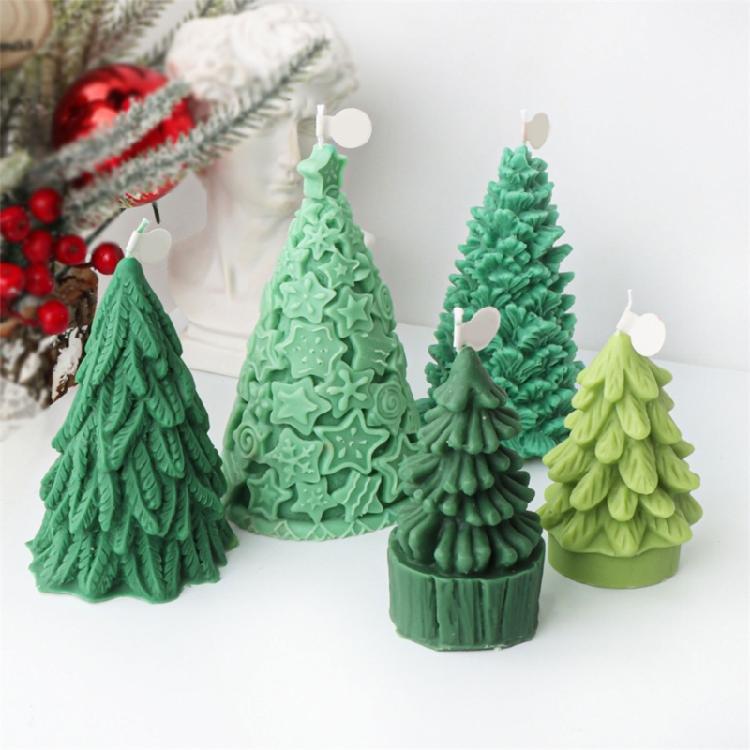 Christmas Tree Candle Molds Handmade Castings Molds Scented Candle Molds Clay Molds Plaster Molds Epoxy Resin Molds