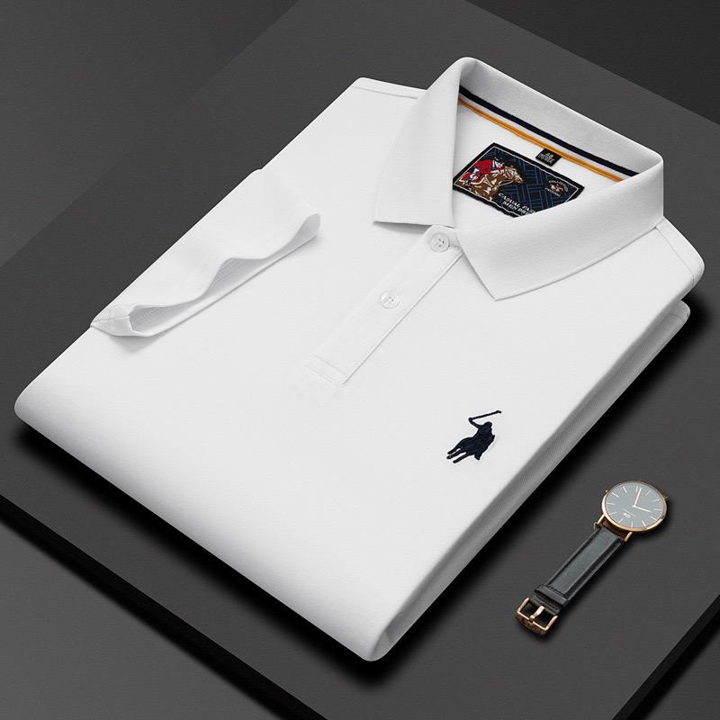 TrendHub Kortermet Poloskjorte Herre Mote Utsøkt Pony-broderi Komfort Business Casual T-skjorte