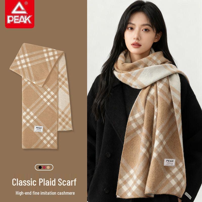 

Pikku Plaid Thickened Versatile Winter Scarf with Tassels - Couple s Warm Neck Warmer and Shawl One Size