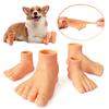 زوج واحد من دمى الأقدام الصغيرة اللطيفة والمبتكرة والمضحكة، ألعاب محاكاة الأقدام، مستلزمات الحيوانات الأليفة