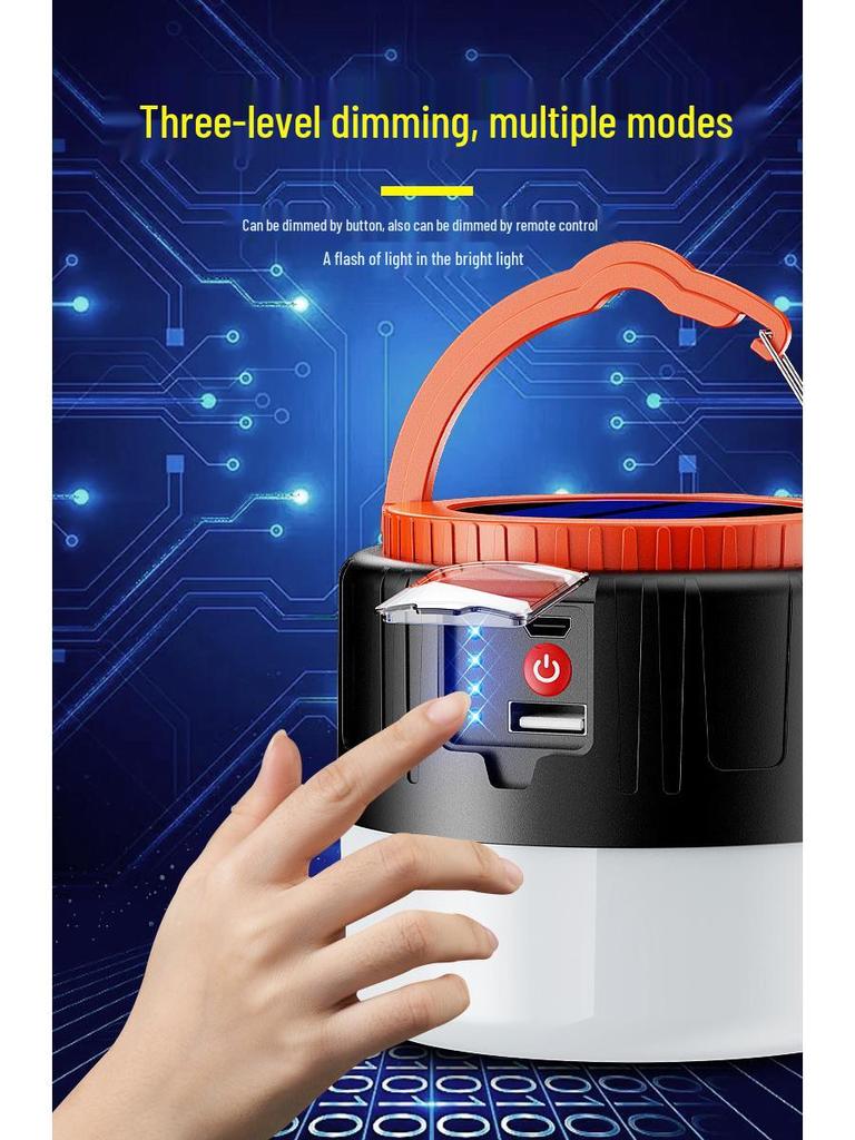 LED Solar Charging Light Bulb for Outdoor Camping and Emergency Power Outages