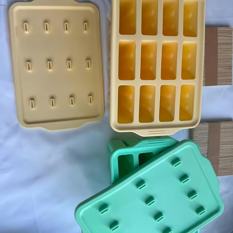 1pc Silicone Ice Pop Maker Mold with Non-Stick Easy Pull Lever , Central Lever Release System , Heavy Duty Silicone Freezer Safe Ice Cream