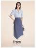 Elegant Blue Summer Short Sleeve Women's Professional Shirt for Commuting or Interviews