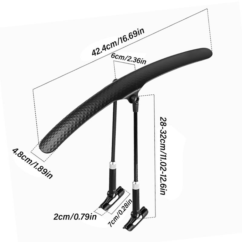 Mountain Bike Mudguard Windproof Bike Front Rear Tire Mud Guard Bike Mudguard for Against Splashing Water & Dirt