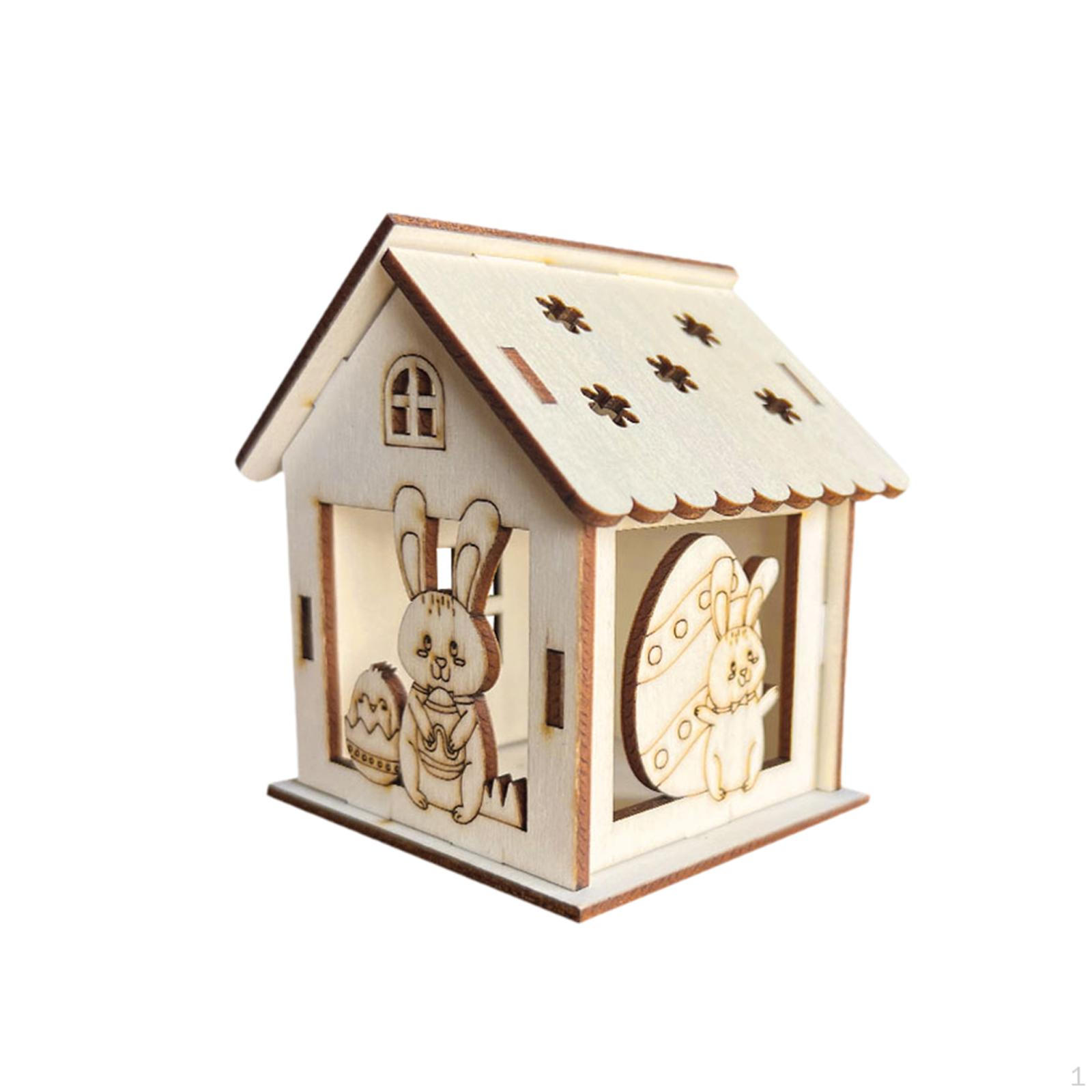 

Wooden Spring Houses Craft Kit Easter Arts and Crafts,, DIY Village House,for Table