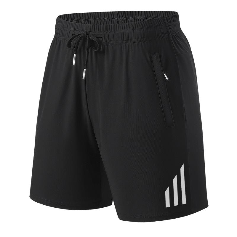 Weft Zomer Sport Casual Shorts Mannen Dunne Ademende Losse Mode Grote Maat Vijfpuntenbroek XL zwart