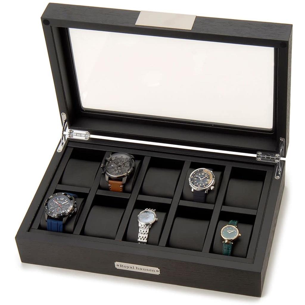 Royal Hausen Wooden Watch Storage Case for 10 Watches