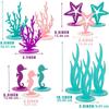 3-Piece Underwater Theme Party Decor Set - Mermaid Birthday Felt Table Centerpiece & Ocean Decorative Ornaments