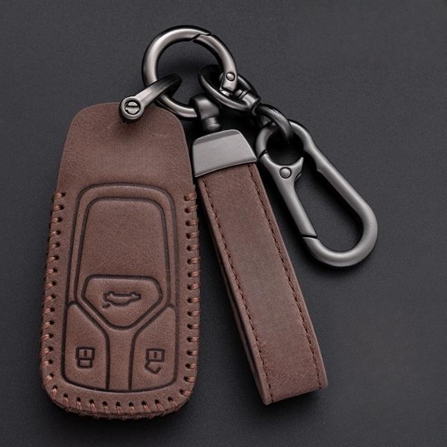 

Чехол-накладка из кожи Oli для ключа-пульта автомобиля для A4 B9 A5 A6L A6 S4 S5 S7 8W Q7 4M Q5 TT TTS RS Купе Стайлинг Аксессуары коричневый