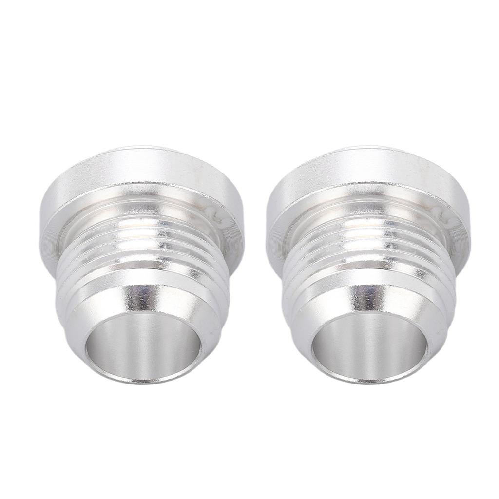 2Pcs Fuel Line Fitting Adapter Billet AN12 12AN Male Thread Weld On Bung Accessory