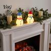 Desktop Nighttime Lighting Christmas Snowman LED Night Light, Portable Cartoon Desk Lamp with Hanging Ring for Cute Light Holiday Party Decor,