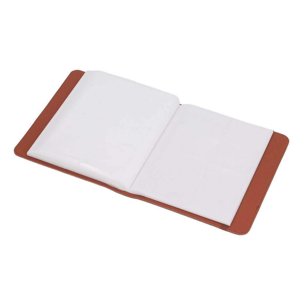 Lther Cover Photo Album Vintage 288 Photos Large Capacity Small for 3in   Camera Photos Business Cards