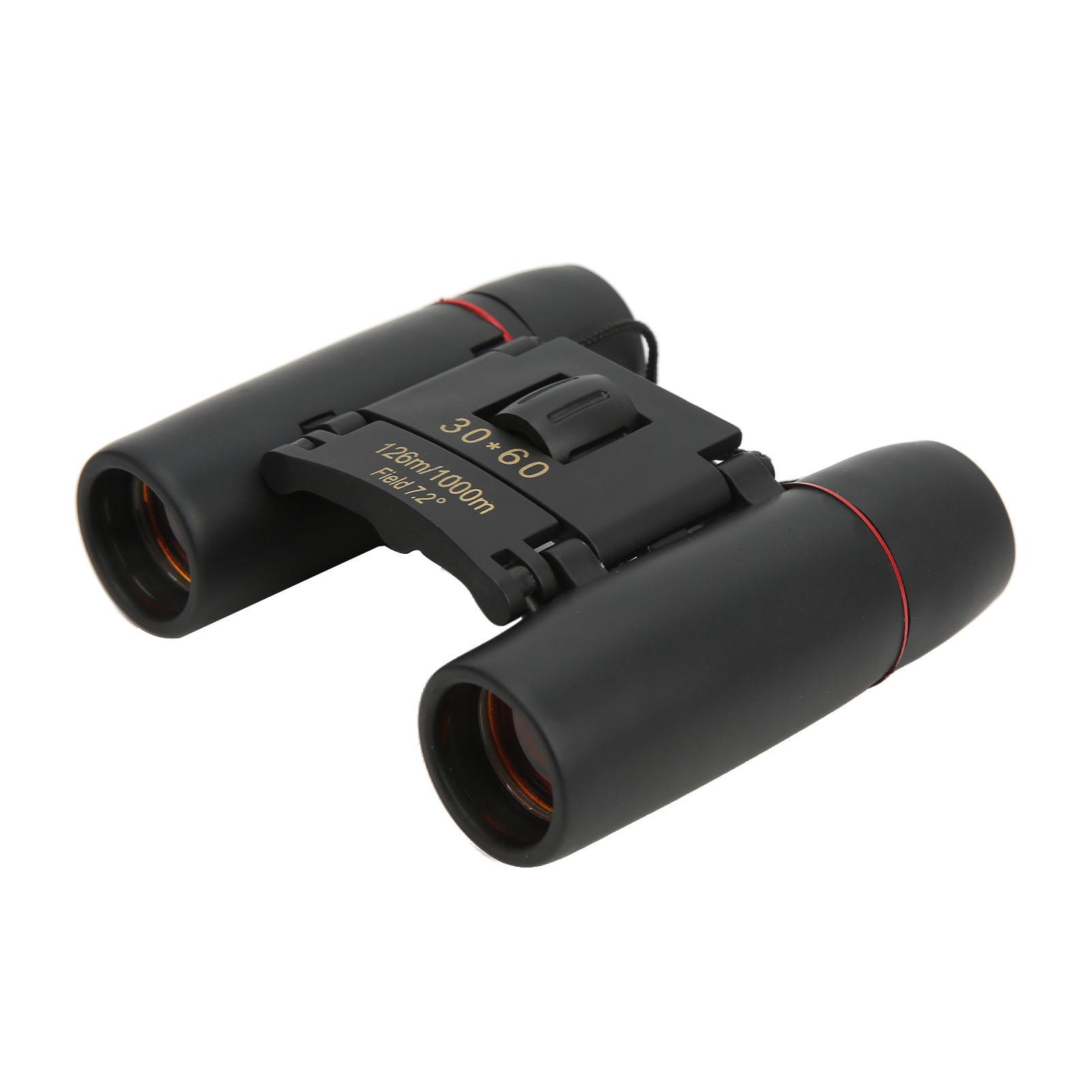 

30x60 Compact Binoculars Clear Low Light Vision Easy Focus Portable Foldable HD Binoculars for Kids