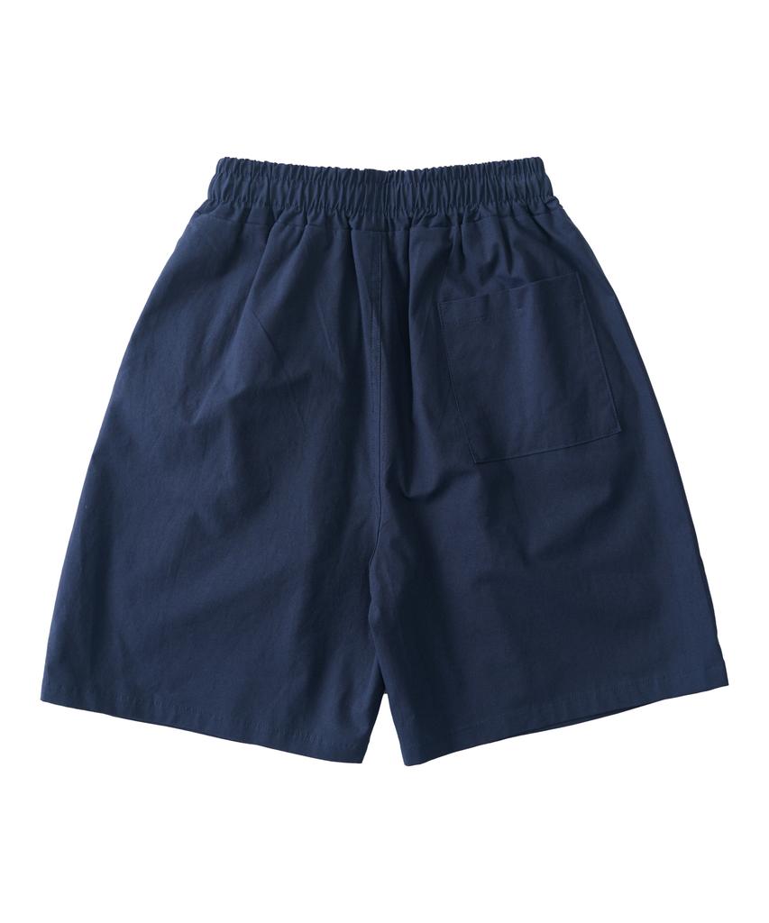 ANALOG MOOD Linen-Like Bermuda Pants (Navy)