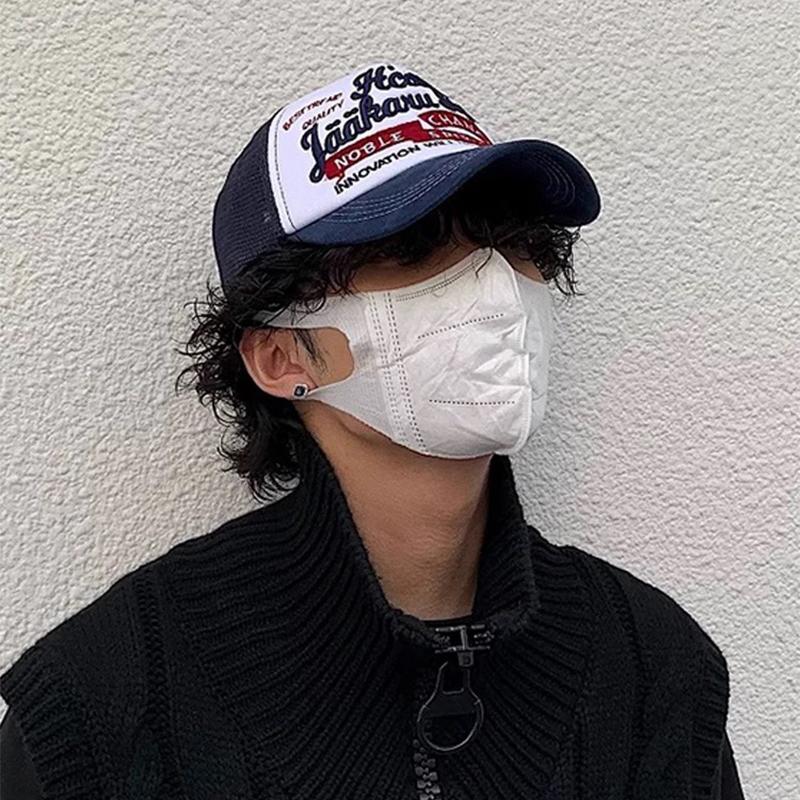 Baseball Stitching Stitched Embroidered Alphabet Women  Men For Neutral Gender Fresh Caps Peaked Hats American Vintage Sunshade Street Fashion