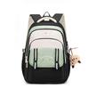 Fashion Contrasting Color Junior High School Girl Schoolbags Widened Reinforced Shoulder Strap Teenager Backpack Lightweight Large Capacity Book Bag