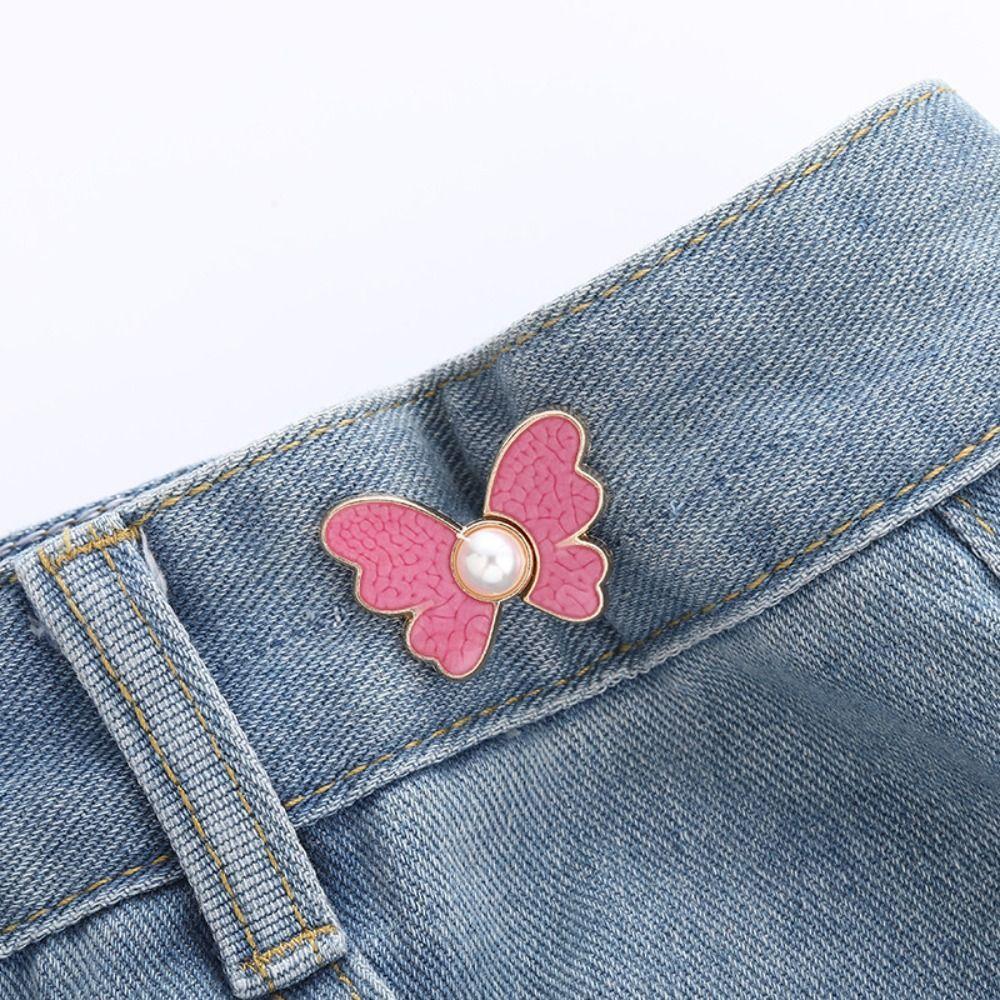 

Пряжка-бабочка из нержавеющей стали, съемный зажим для талии, новая пуговица для застегивания талии для женщин Rose Red