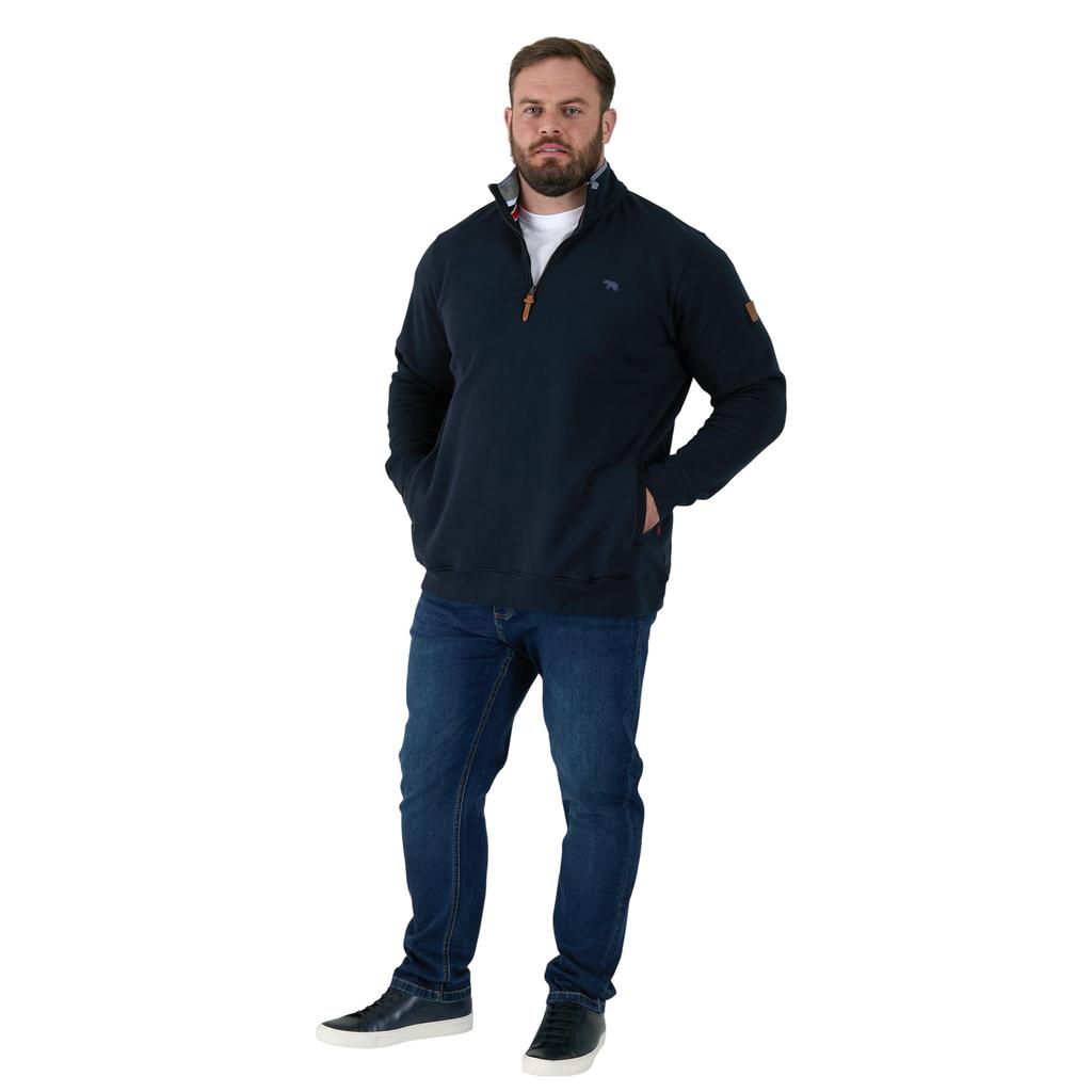 Duke Mens D555 Russel Quarter Zip Kingsize Fleece Top