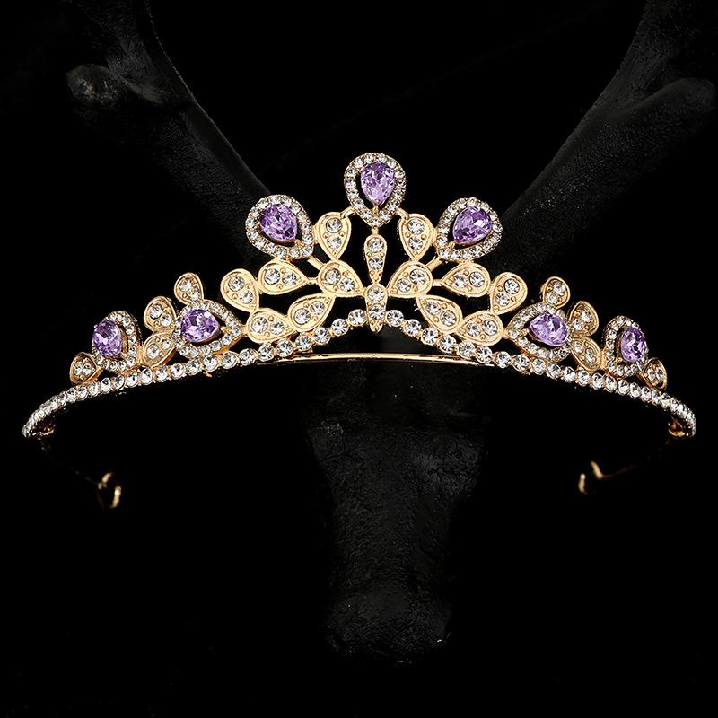 

Свадебные украшения, свадебные аксессуары, повязка на голову, тиара из сплава со стразами, корона на день рождения, аксессуары для волос