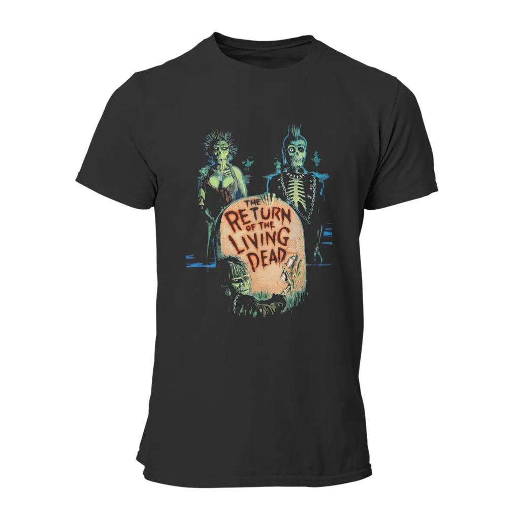Men's The Return of the Living Dead T Shirts Horror Pure Cotton Clothes Novelty Short Sleeve Crewneck Tees Classic T-Shirts