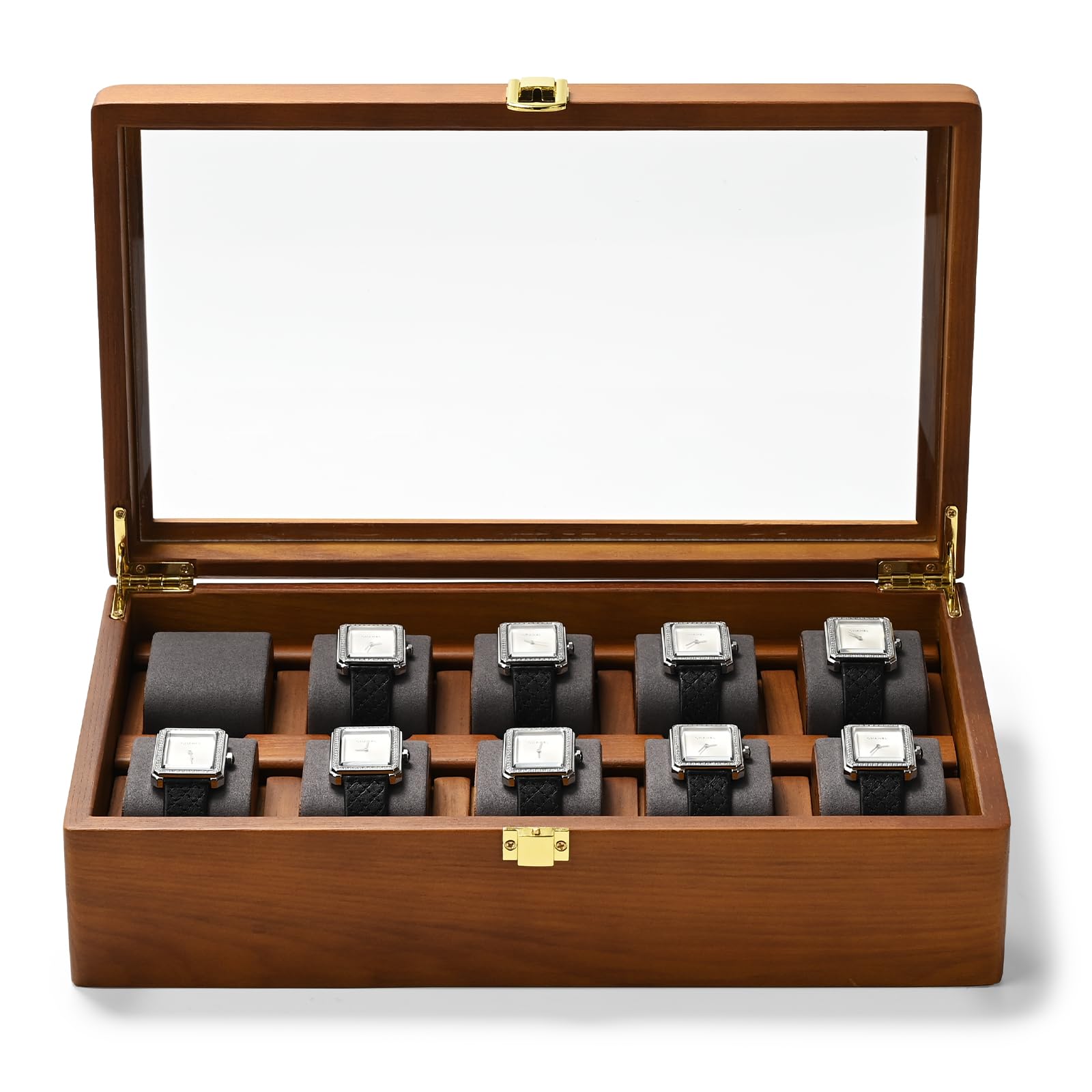 

Деревянные часы Oirlv вмещают 10 штук, стильный корпус X04802, часы, замок, портативные, роскошные, дизайн, счета, (Темно-серый)