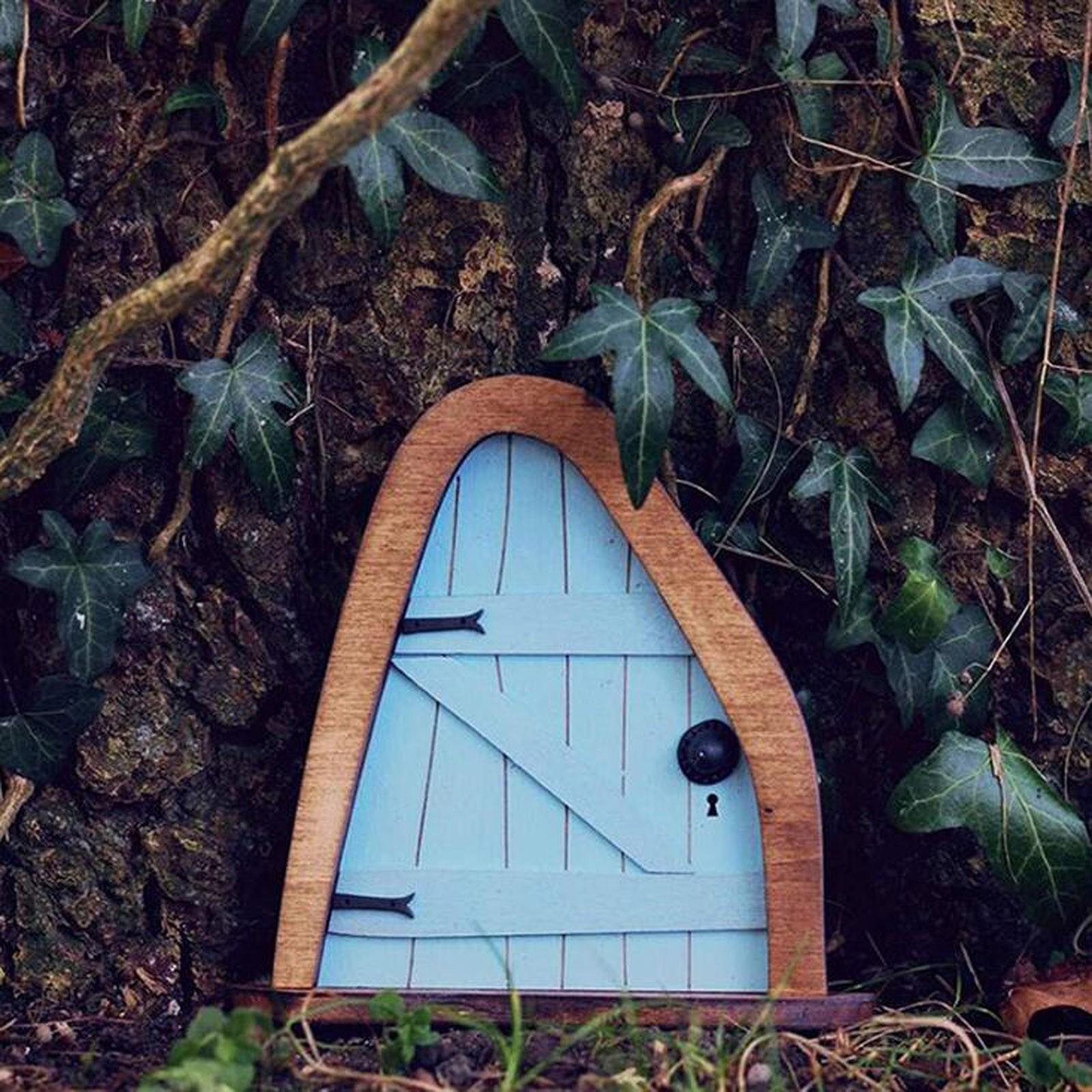 

(SU)Карликовые ворота Сказочные ворота Двор Деревянное миниатюрное украшение из дерева C