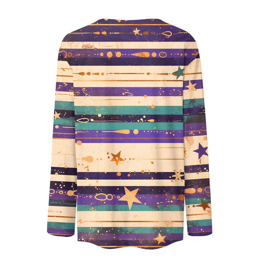 Langarmshirts für Damen, niedlicher Aufdruck, Grafik-T-Shirts, Blusen, lässig, Übergröße, Basic-Tops, Pullover