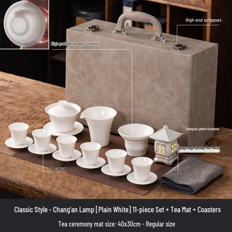 Ru Han Classic Ceramic Gaiwan Tea Set