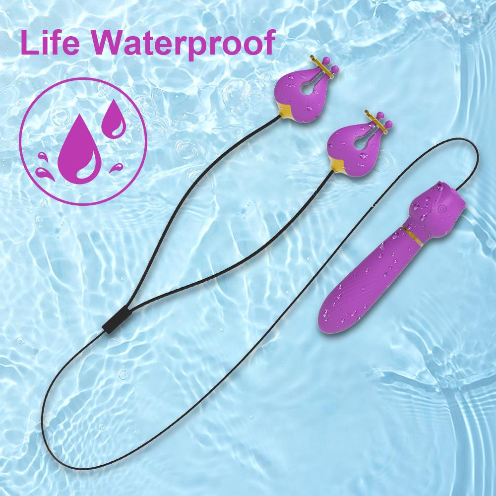 10 Modes Nipple Clamps G Spot Vibrator Breast Clips for Women Nipple Clitoral Stimulator Massager Adult Goods Sex Toy for Couple