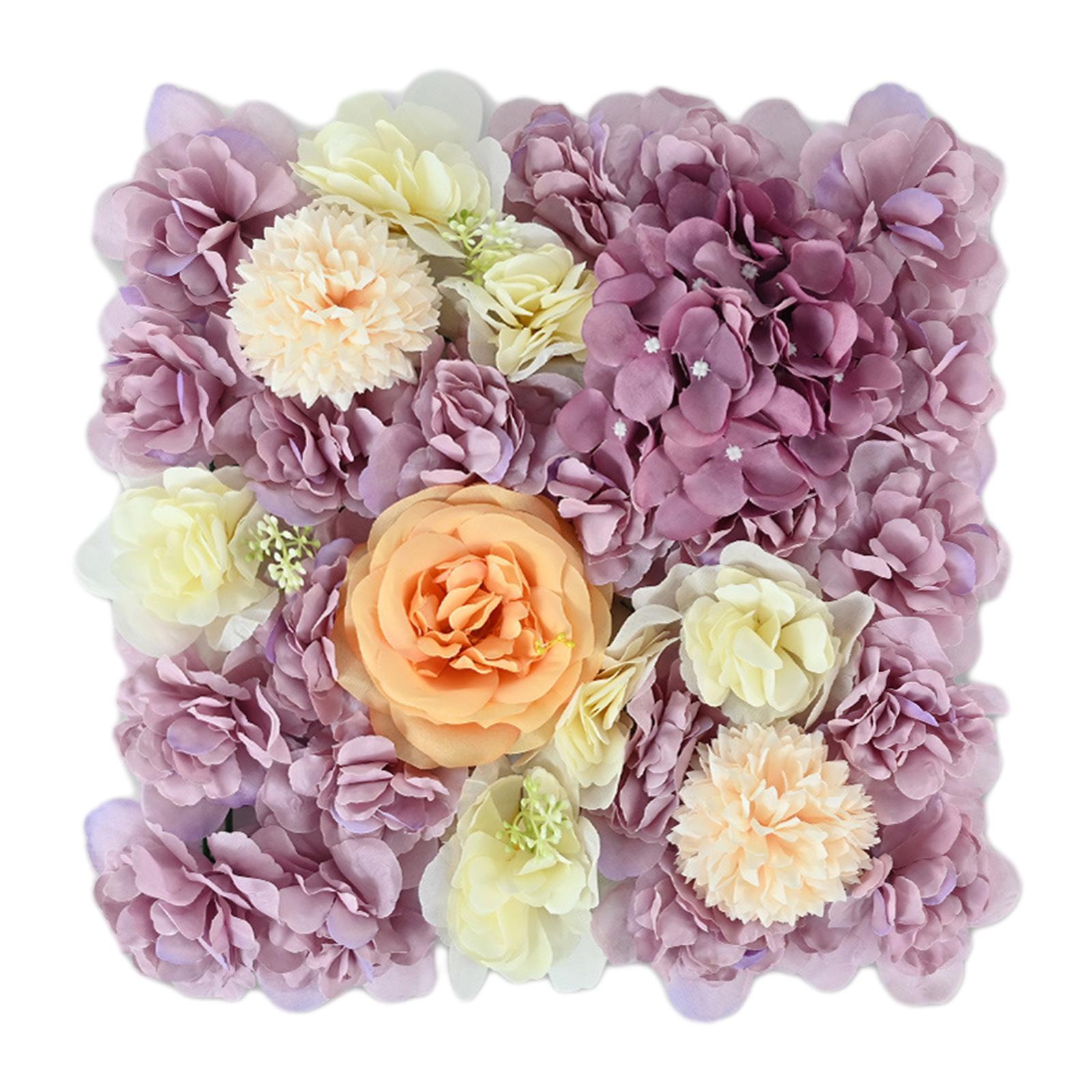 

1pc Artificial Flowers Wall Panel 3D Flower Backdrop Faux Roses For Wall Party Wedding Bridal Shower Outdoor Decoration темно-фиолетового